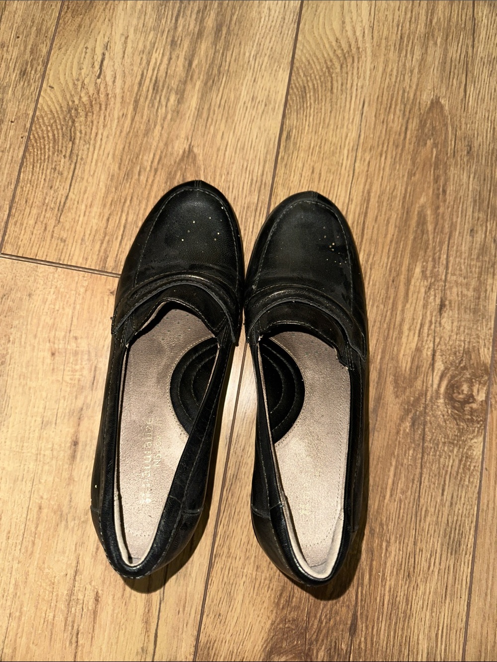 Naturalizer Black Slip-On Loafers